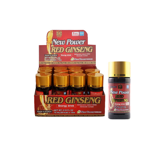 뉴파워 홍삼드링크 New Power Red Ginseng Drink 2.53FL.OZ x 12 bottles